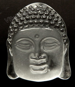 Crystal - Frosted Buddha Head Pendant