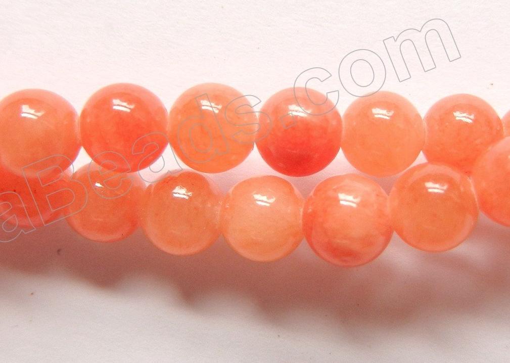 Light Orange Mashan Jade  -  Smooth Round  15"