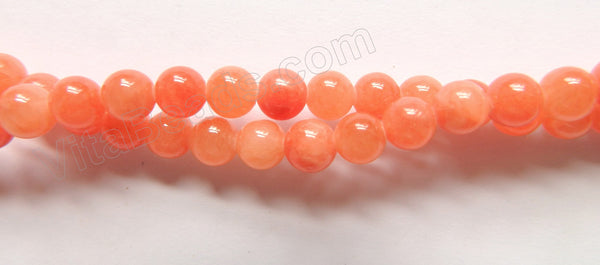 Light Orange Mashan Jade  -  Smooth Round  15"