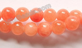 Light Orange Mashan Jade  -  Smooth Round  15"