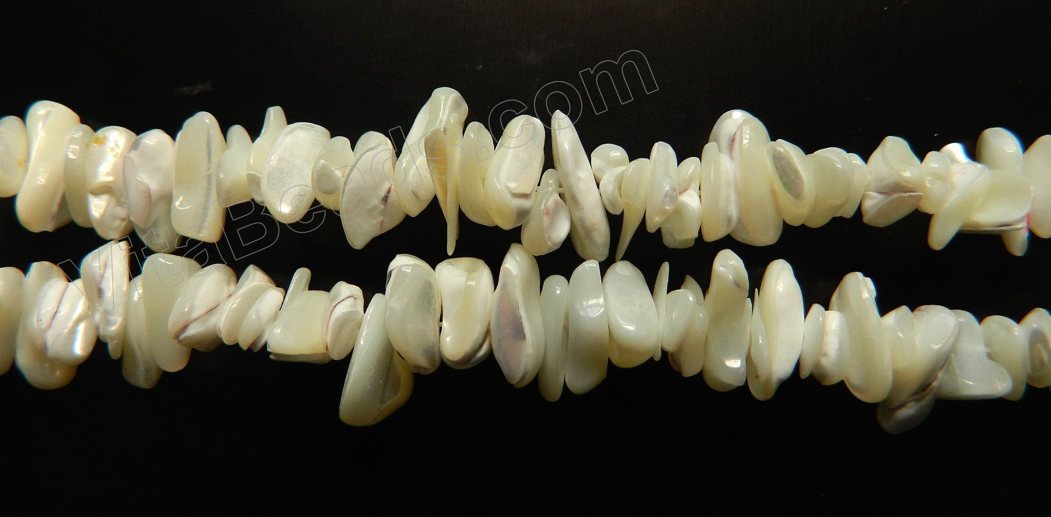Mother of Pearl -  White -  Big Chips 36"    10 - 12 mm