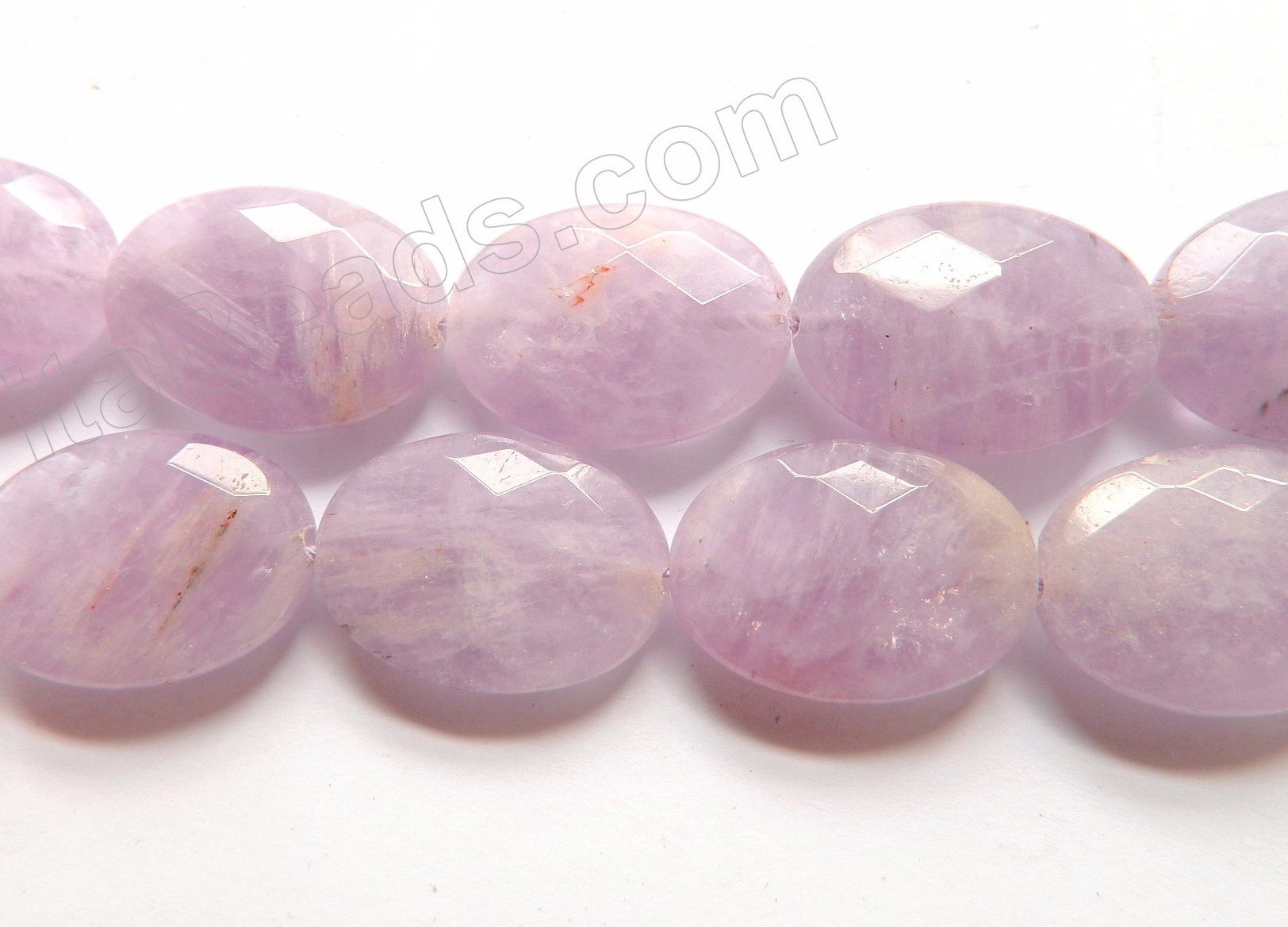 Amethyst Light Quartz A  -  Faceted Oval  16"