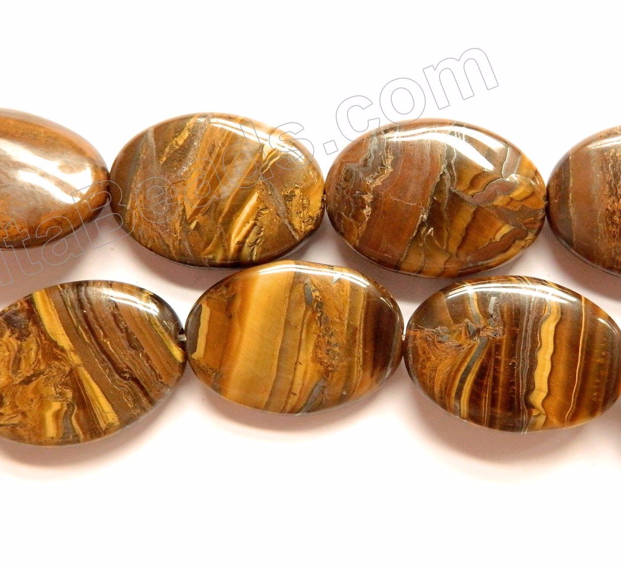 Tiger Iron Jasper  -  Puff Ovals  16"