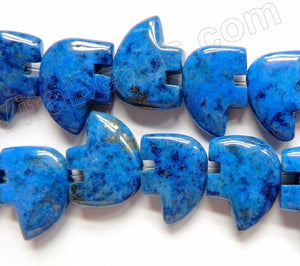 Lapis Lazuli Natural AA Light  -  Carved Bear Beads  16"