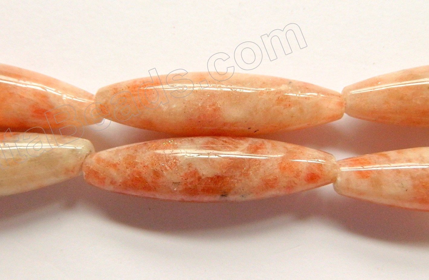 Pink Sunstone  -  Smooth Long Rice  16"