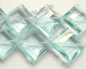 Aqua Crystal  -  Big Faceted Diamond  16"