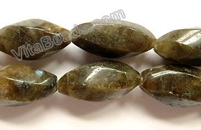 Labradorite Dark  -  6 Side Twist Rice 16"