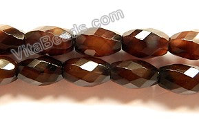 Brown Agate AAA  -  Faceted Drum  16"