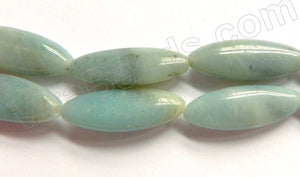 Chinese Amazonite AB  -  10x28mm Puff Long Oval Rice  16"