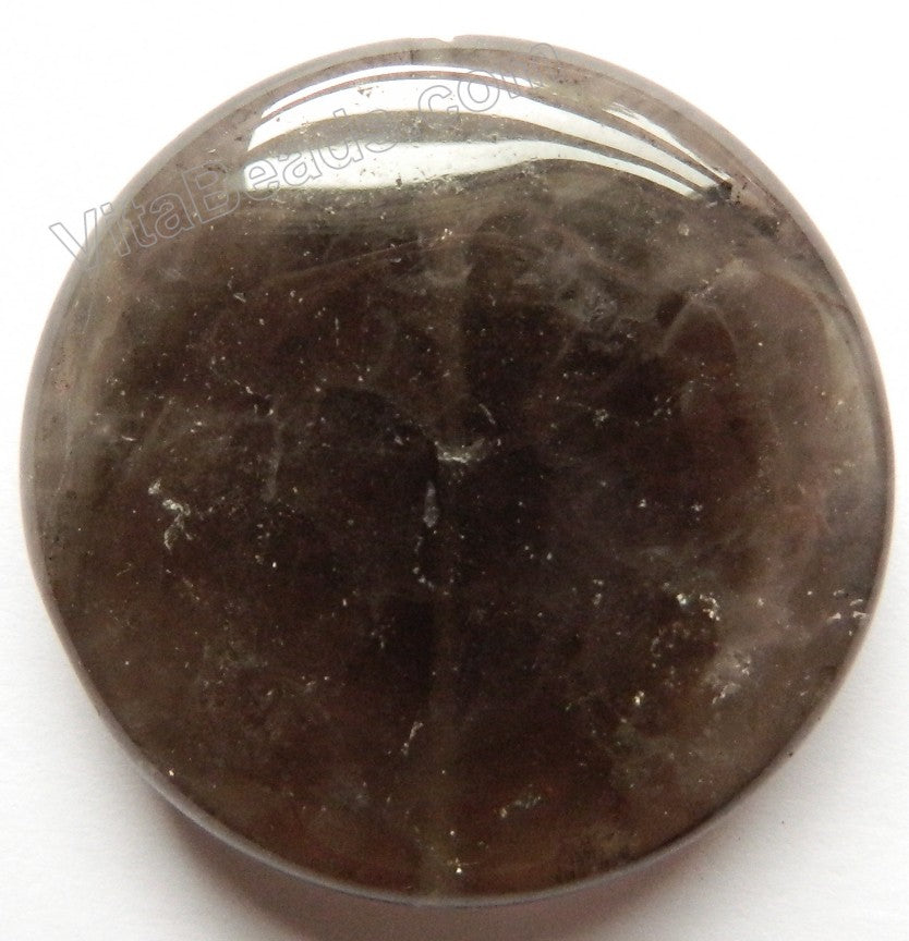 Pendant - Smooth Round Smoky Quartz