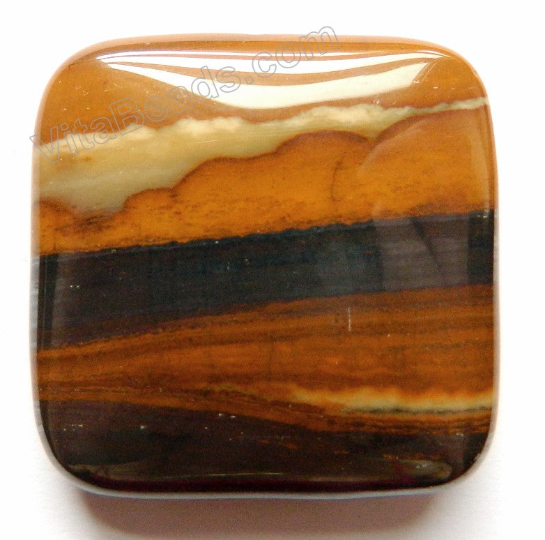 Pendant - Smooth Square Tiger Iron Jasper