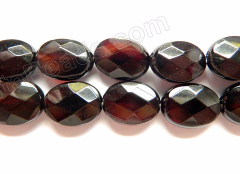 Black Onyx  (Natural) -  Faceted Oval  16"