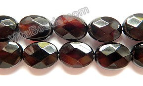 Black Onyx  (Natural) -  Faceted Oval  16"