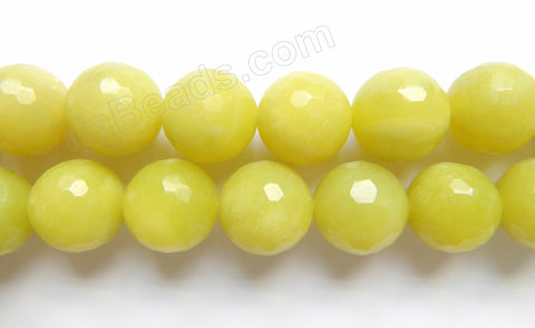 Olive Jade AA  -  Big Faceted Round  16"