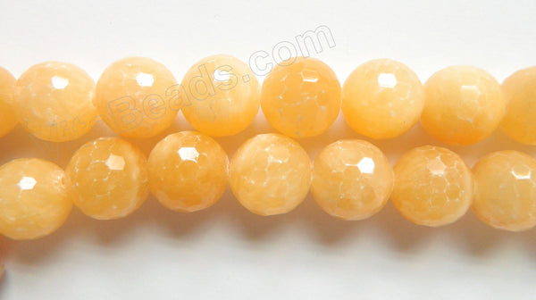 Yellow Jade  -  Big Faceted Round  16"