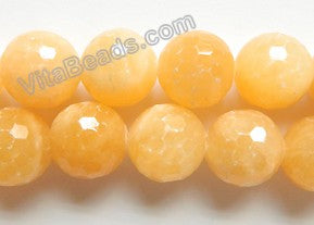 Yellow Jade  -  Big Faceted Round  16"