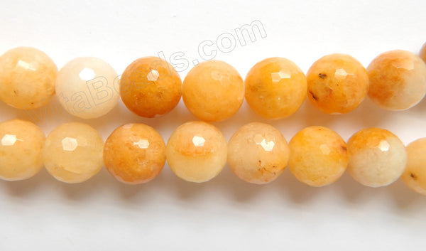 Multi Yellow Jade A  -  Big Faceted Round  16"