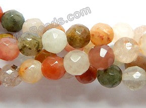 Mixed Rutilated Quartz Natural AAA  -  Faceted Round  16"