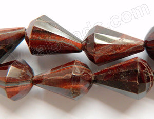 Red Tiger Eye  -  Faceted Pendulum Strand  16"