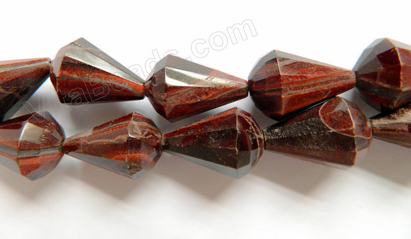 Red Tiger Eye  -  Faceted Pendulum Strand  16"