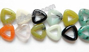 Mixed Stone  -  Small Triangle Donut Strand 16"