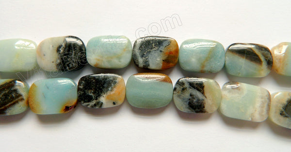 Golden Black Amazonite  -  Puff Rectangles  16"