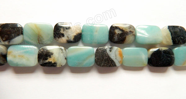 Golden Black Amazonite  -  Puff Rectangles  16"