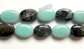 Amazonite &. Black  -  Puff Oval  16"