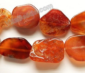 Natural Carnelian  -  Irregular Flat Rough Side  16"