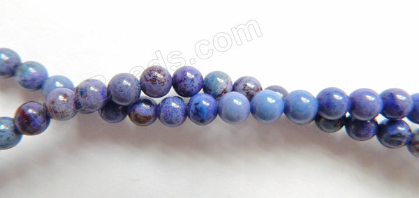 Light Purple Turquoise - Smooth Round Beads   16"