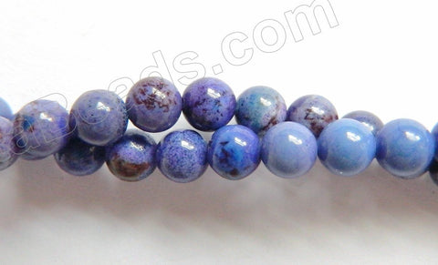 Light Purple Turquoise - Smooth Round Beads   16"