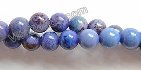 Light Purple Turquoise - Smooth Round Beads   16"