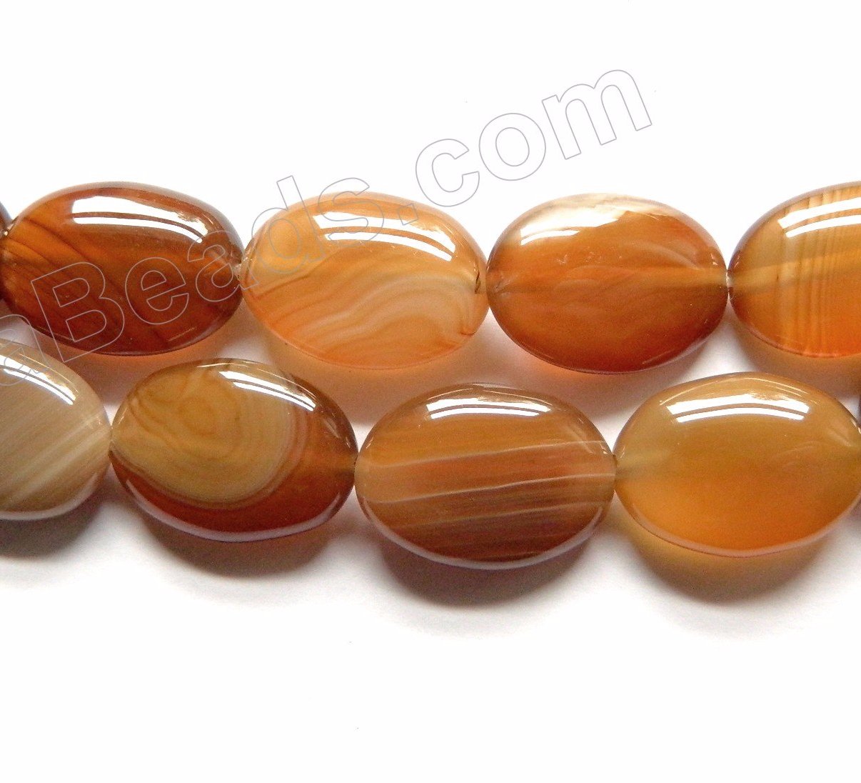 Brown Madagascar Agate A  -  Puff Ovals  16"