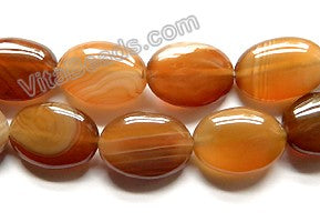 Brown Madagascar Agate A  -  Puff Ovals  16"