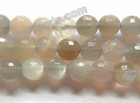 Mixed Grey Moonstone  -  Faceted Round 16"