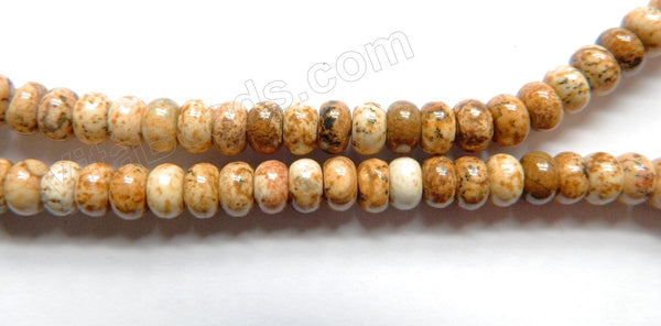 Picture Jasper  -  Smooth Rondel  16"