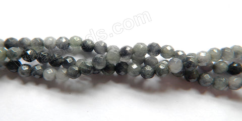 Grey Jade  -  Faceted Round  15"