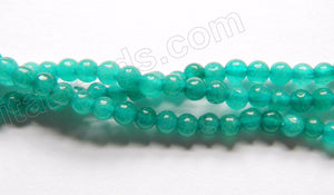 Emerald Jade  -  Small Smooth Round  15"    3mm