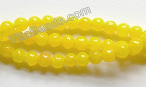 Deep Yellow Jade  -  Small Smooth Round  15"    3mm