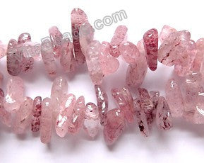 Strawberry Quartz  -  Smooth Sticks 16"     12 - 20 mm