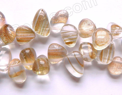 Gold Sand Crystal  -  Smooth Drop Nuggets 16"