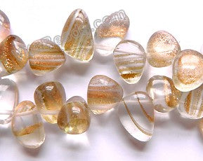 Gold Sand Crystal  -  Smooth Drop Nuggets 16"