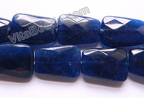 Dark Lapis Malay Jade  -  Faceted Ladders  16"