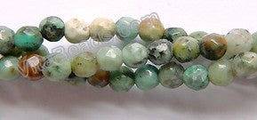 Africa Turquoise A   -  Small Faceted Round  15"