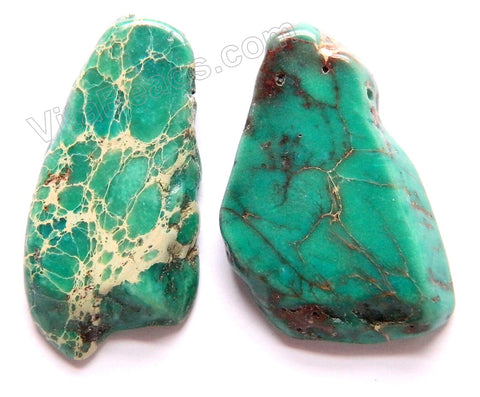 Free Form Slab Pendant - Emerald Impression Jasper