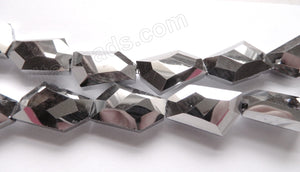 Silvery Crystal Qtz  -  Irregular Faceted Flat  11"