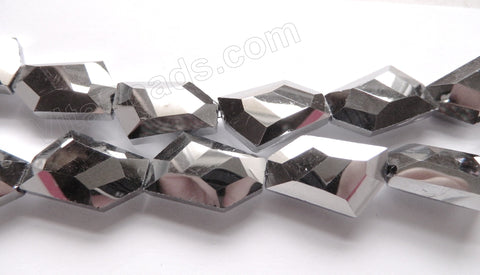 Silvery Crystal Qtz  -  Irregular Faceted Flat  11"