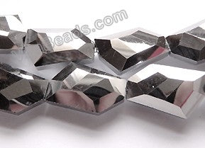 Silvery Crystal Qtz  -  Irregular Faceted Flat  11"