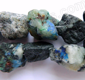Rough Azurite Malachite Natural  -  Big Tumble Round  15"