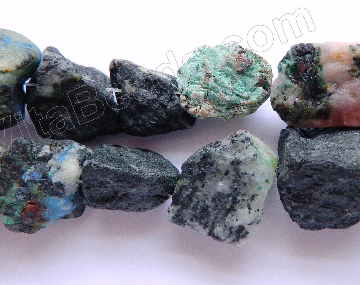 Rough Azurite Malachite Natural  -  Big Tumble Round  15"